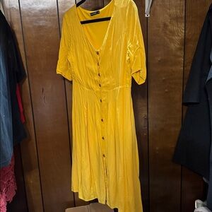 Mikarose Yellow Midi Dress